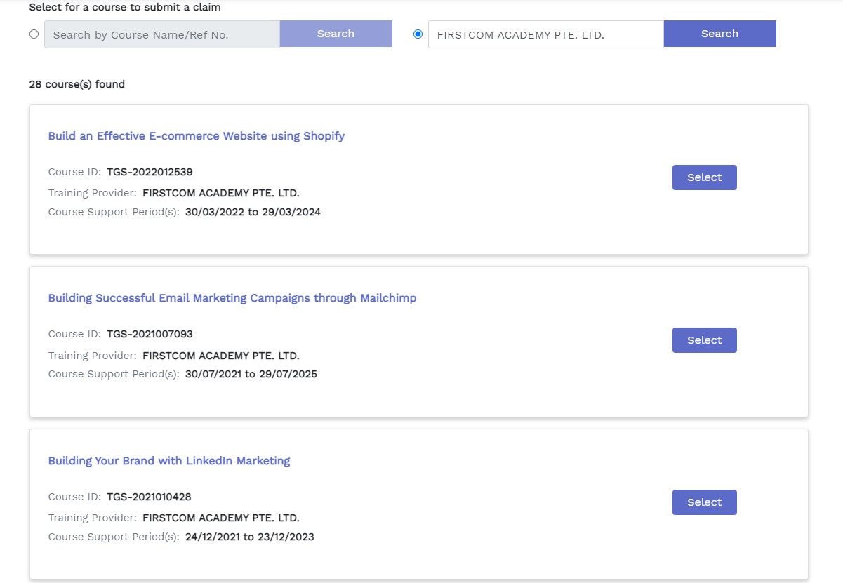 how to claim skillsfuture credits select skillsfuture courses